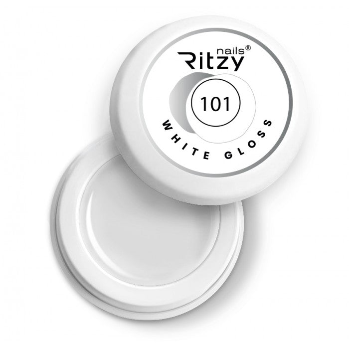 RITZY NAILS GEL PAINT WHITE GLOSS 101