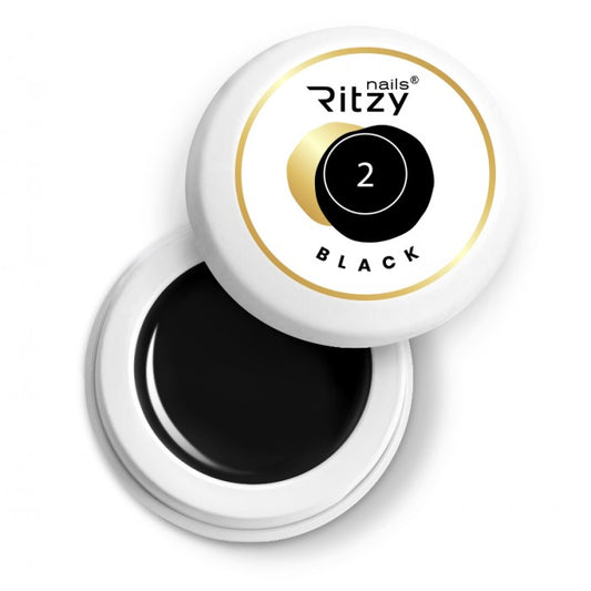 RITZY NAILS GEL PAINT BLACK 02