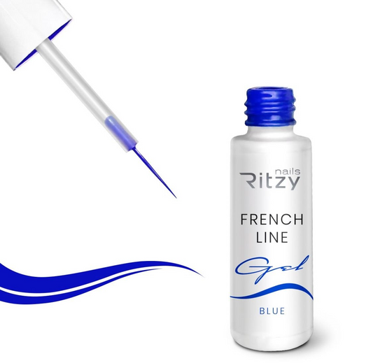 Kopie von Ritzy Gel FRENCH LINE GEL BLUE / BLAU (mit einem dünnen Pinsel)